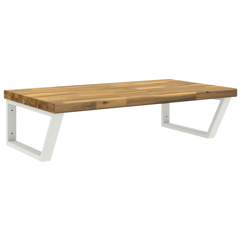vidaXL Półka do umywalki z naturalnym brzegiem Biały 100 x 50 x 24 cm