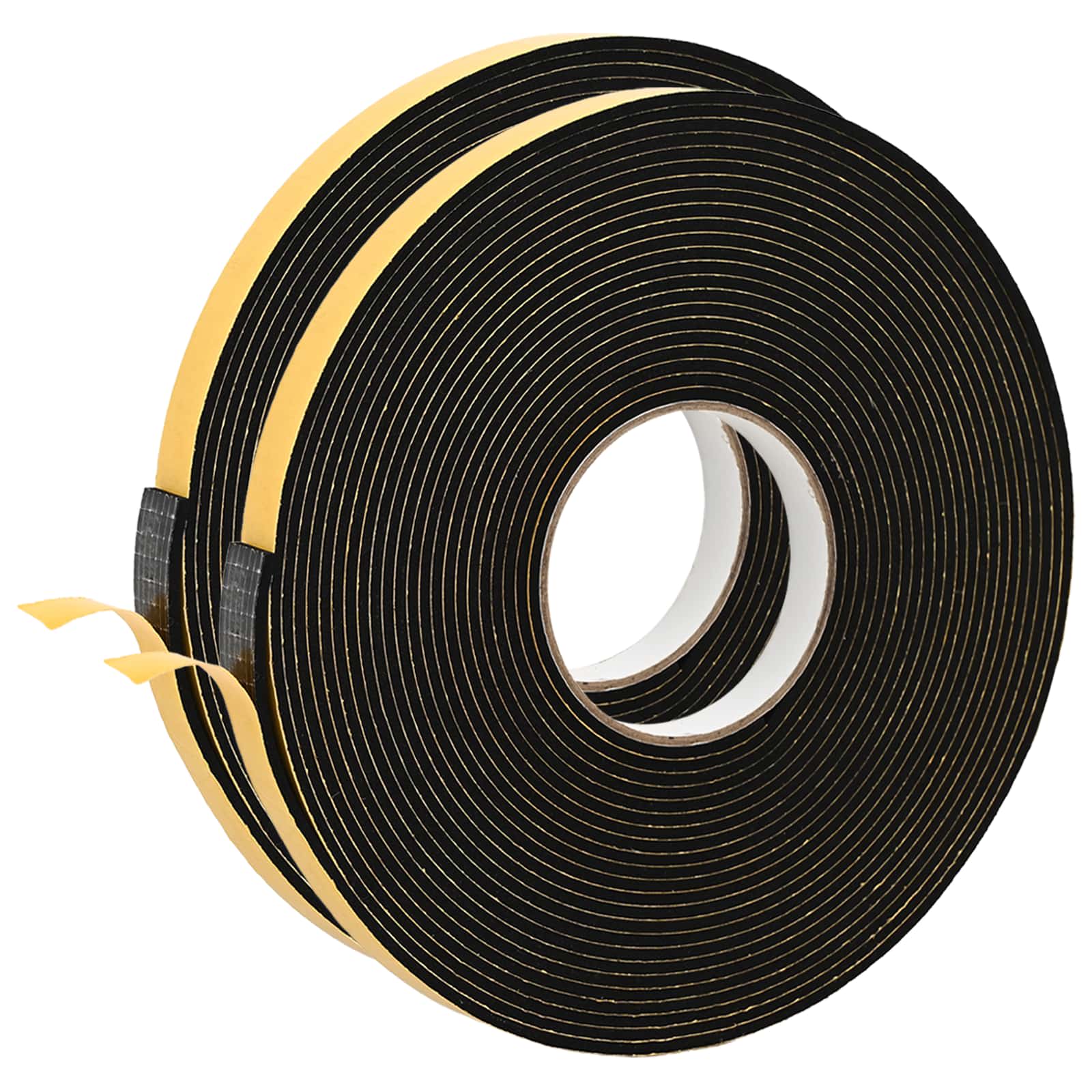 vidaXL Taśma samoprzylepna z pianki 2 pcs Czarny 15mm x 10m Pianka CR