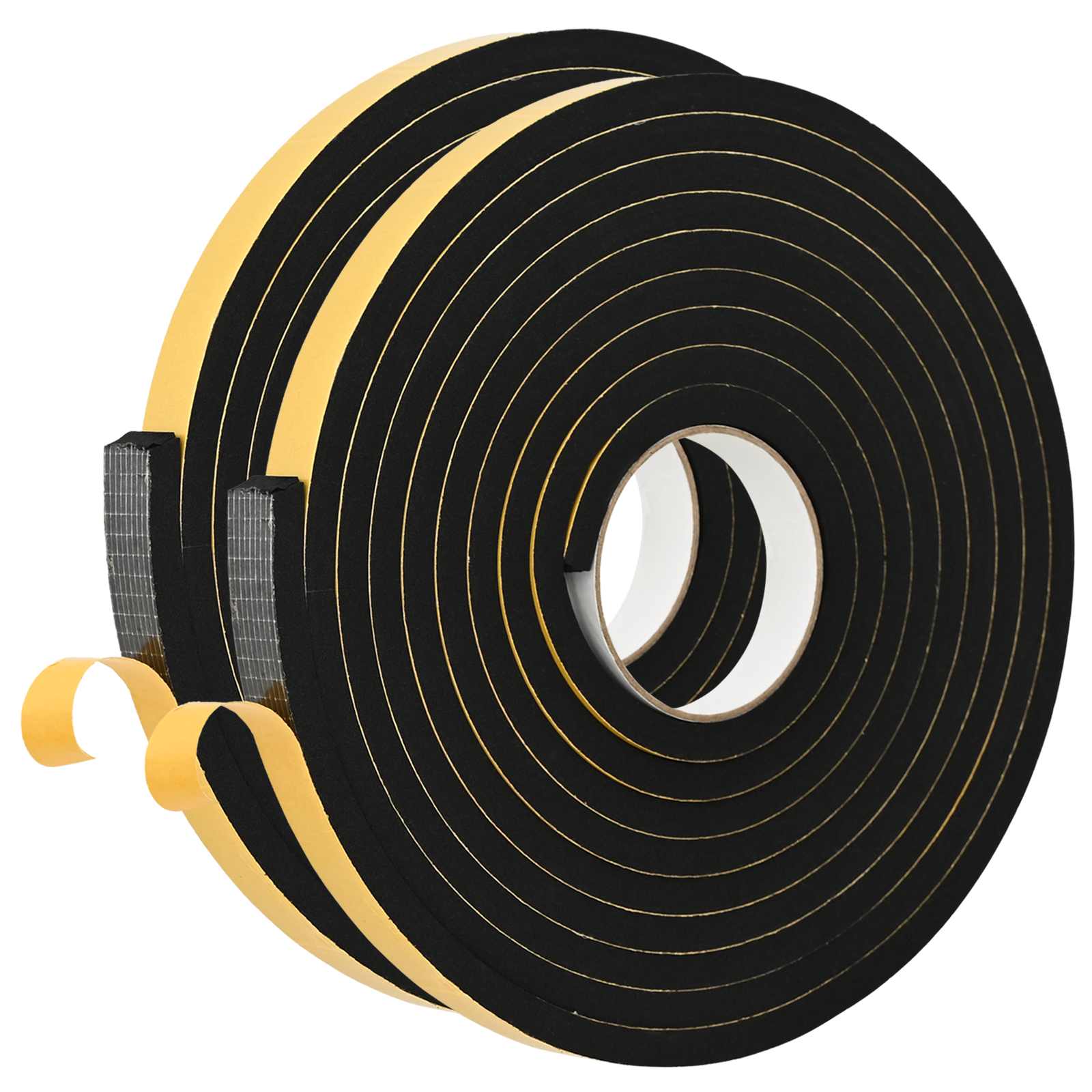 vidaXL Taśma samoprzylepna z pianki 2 pcs Czarny 15mm x 5m Pianka CR