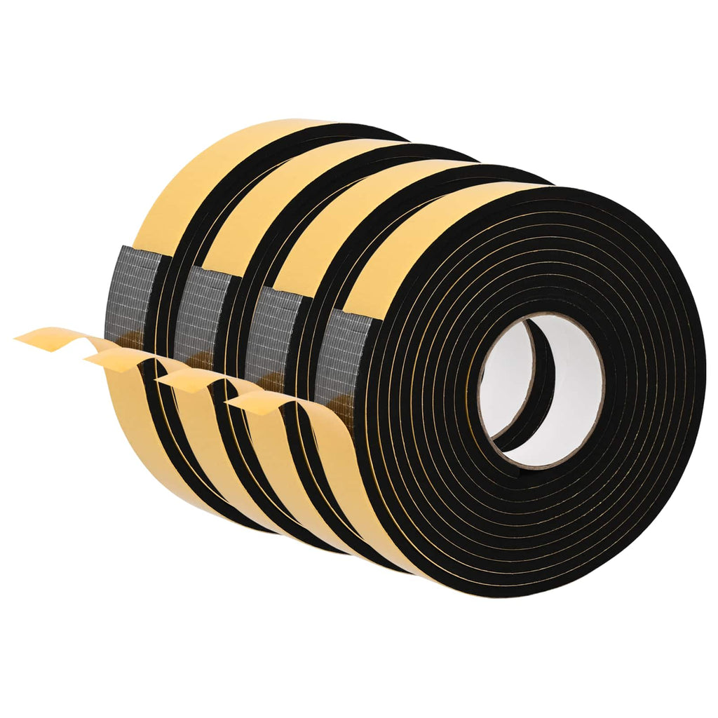 vidaXL Taśma samoprzylepna z pianki 4 pcs Czarny 40mm x 5m Pianka CR