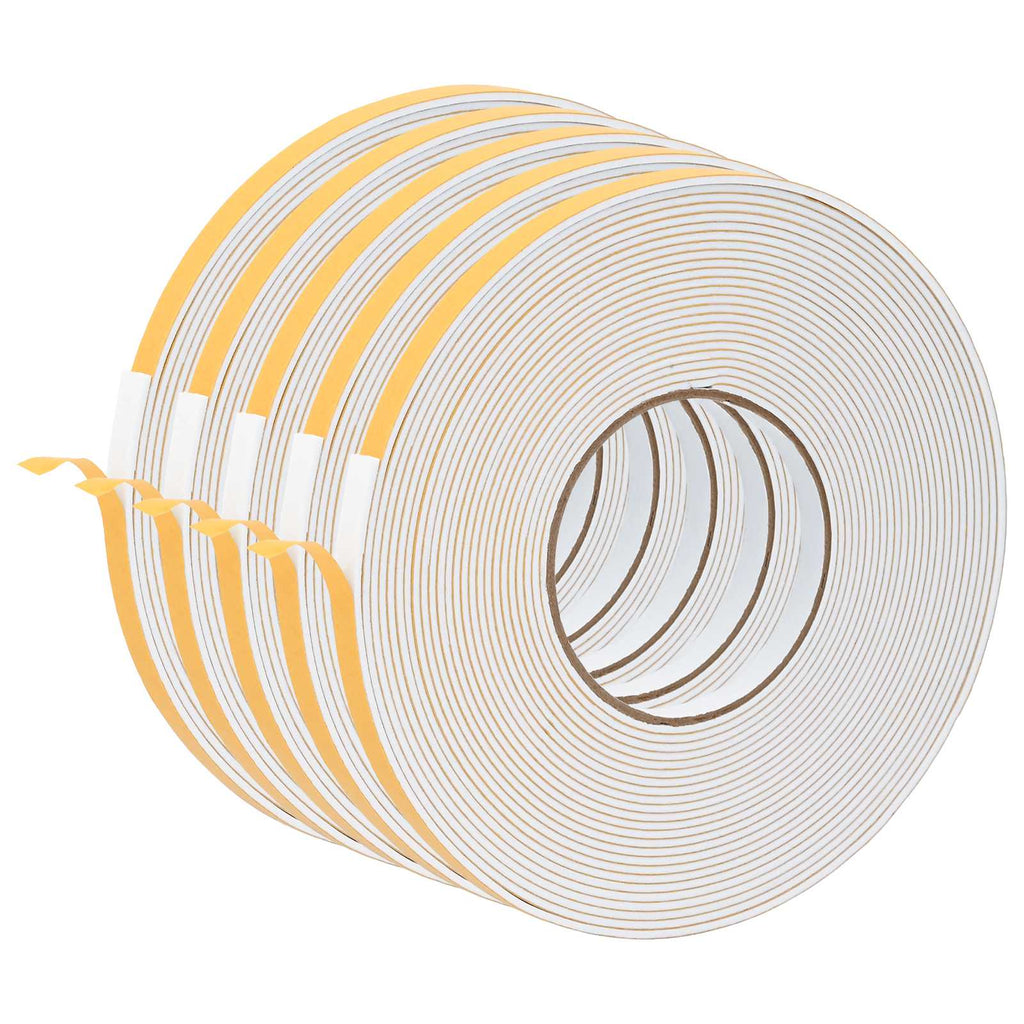 vidaXL Taśma samoprzylepna z pianki 5 pcs Biały 10mm x 10m Pianka CR