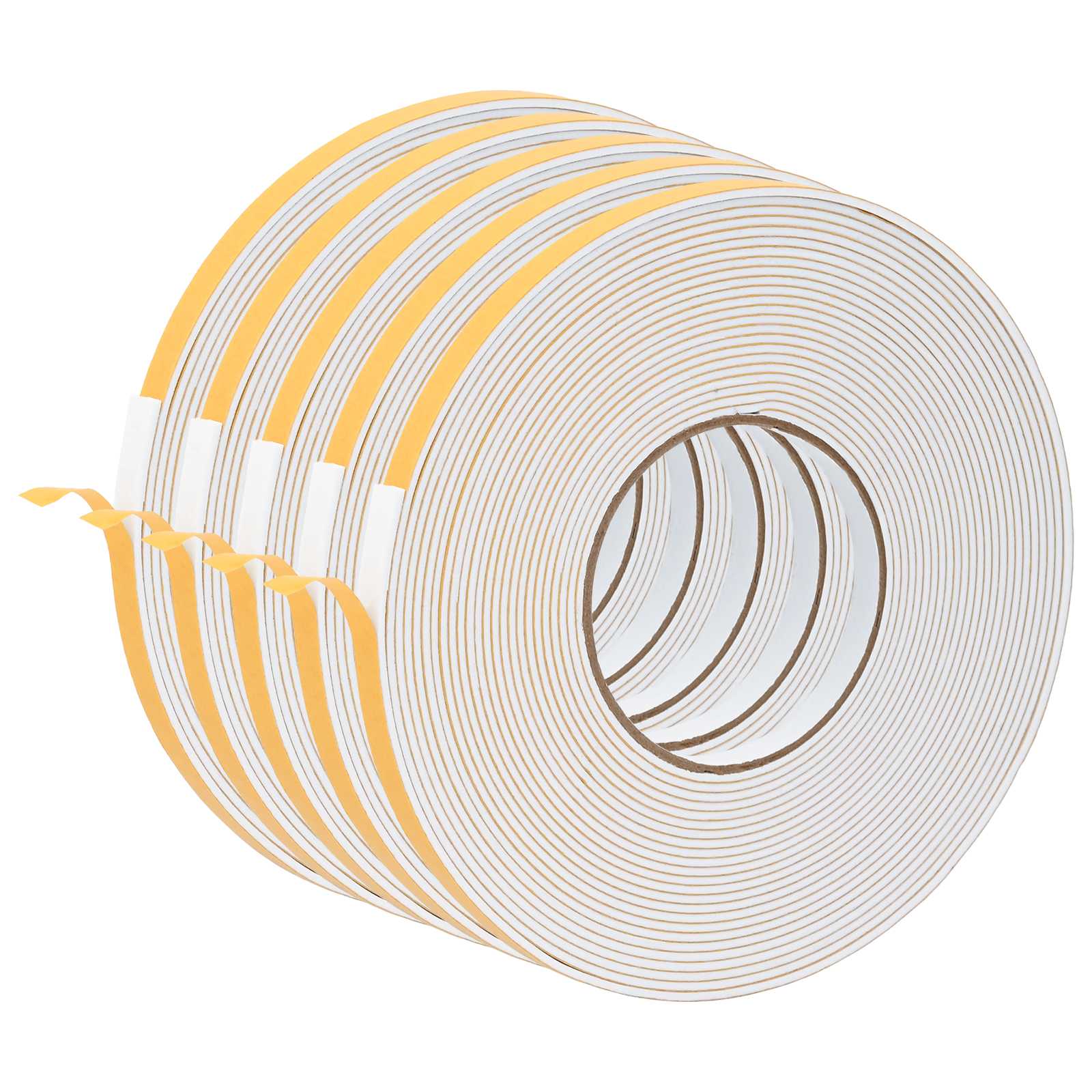 vidaXL Taśma samoprzylepna z pianki 5 pcs Biały 10mm x 10m Pianka CR