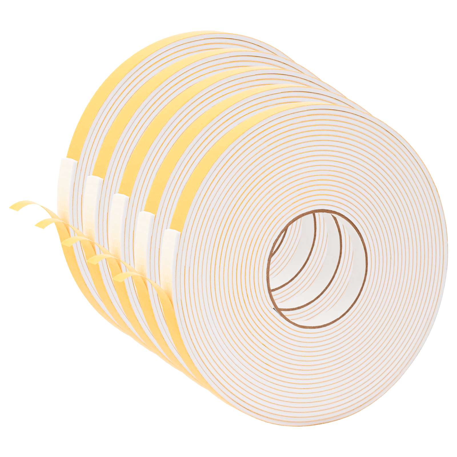 vidaXL Taśma samoprzylepna z pianki 5 pcs Biały 15mm x 10m Pianka CR