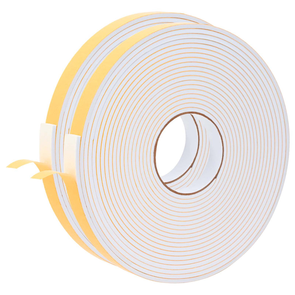 vidaXL Taśma samoprzylepna z pianki 2 pcs Biały 20mm x 10m Pianka CR