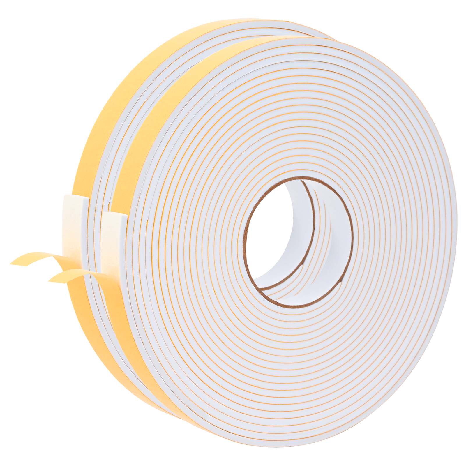 vidaXL Taśma samoprzylepna z pianki 2 pcs Biały 20mm x 10m Pianka CR