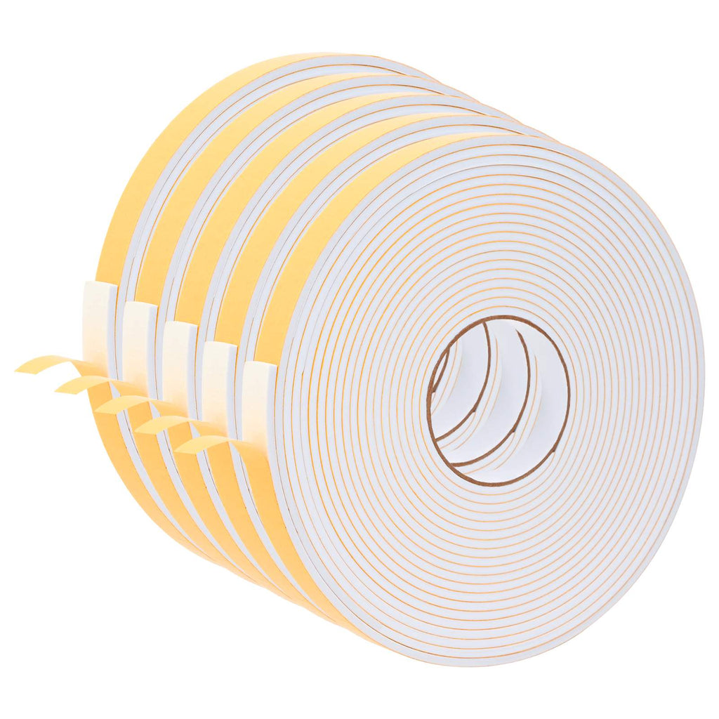 vidaXL Taśma samoprzylepna z pianki 5 pcs Biały 20mm x 10m Pianka CR