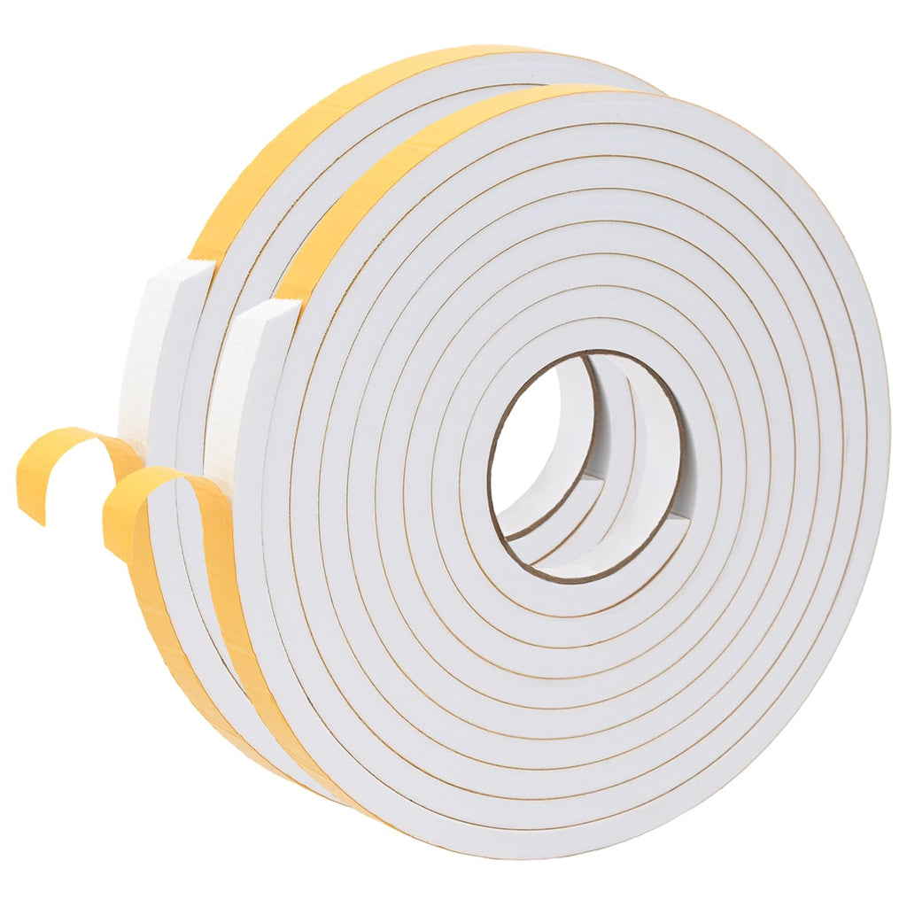 vidaXL Taśma samoprzylepna z pianki 2 pcs Biały 20mm x 5m Pianka CR