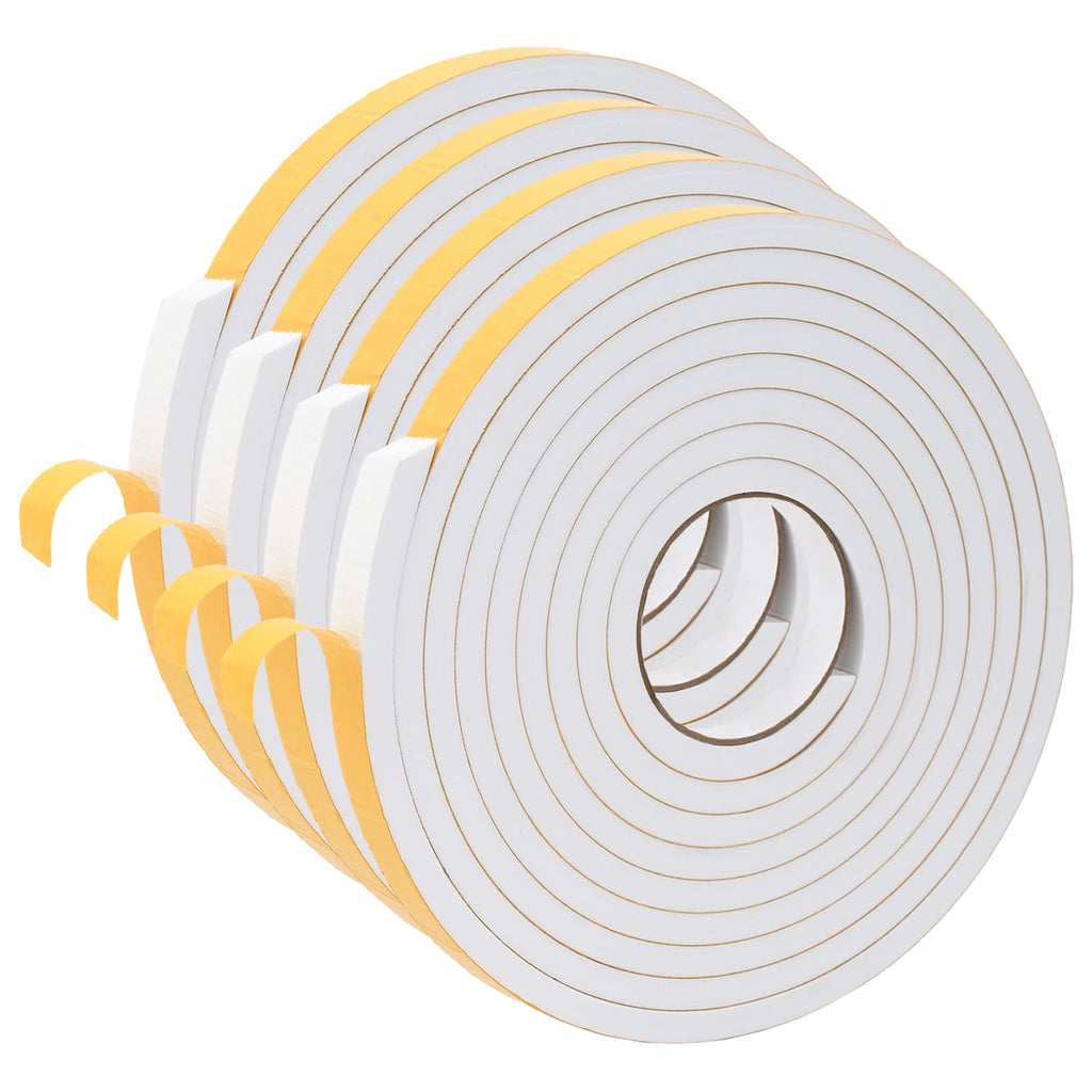 vidaXL Taśma samoprzylepna z pianki 4 pcs Biały 20mm x 5m Pianka CR