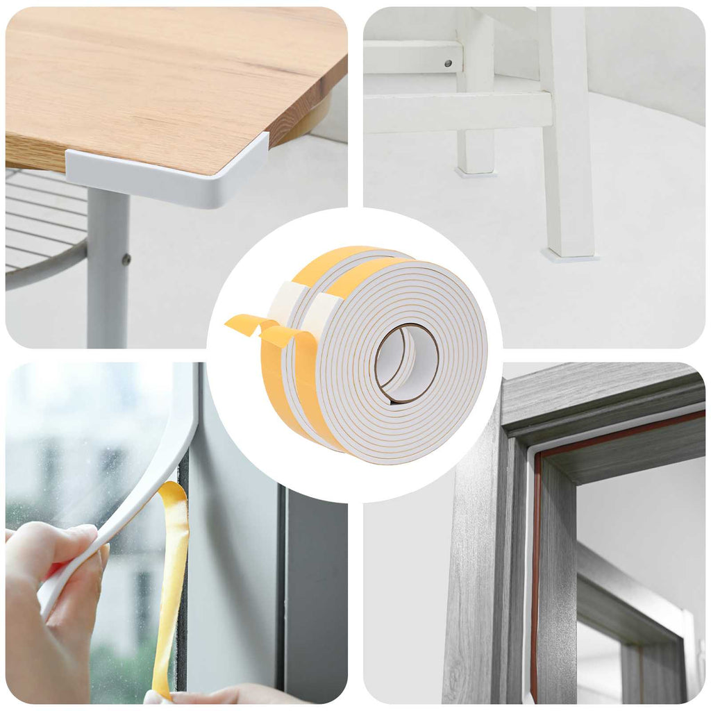 vidaXL Taśma samoprzylepna z pianki 2 pcs Biały 30mm x 5m Pianka CR