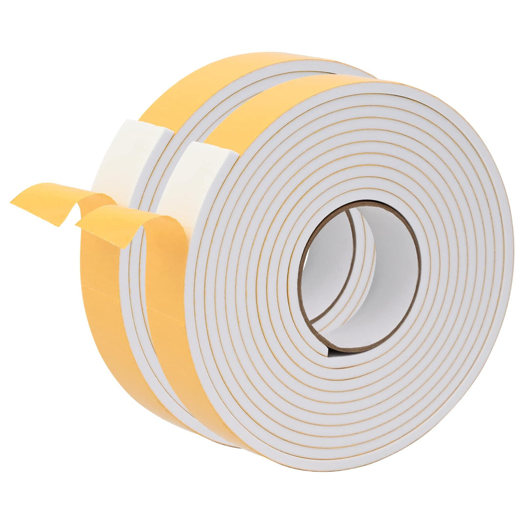 vidaXL Taśma samoprzylepna z pianki 2 pcs Biały 30mm x 5m Pianka CR