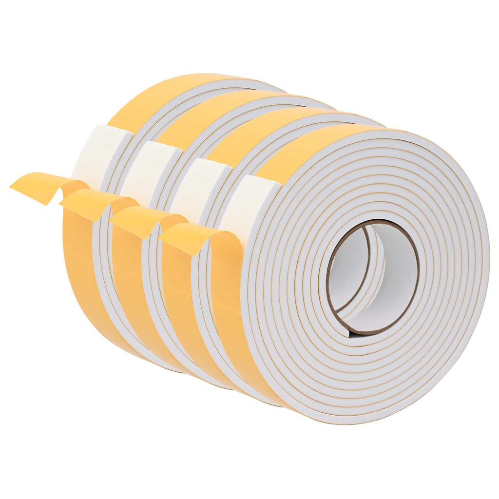 vidaXL Taśma samoprzylepna z pianki 4 pcs Biały 30mm x 5m Pianka CR