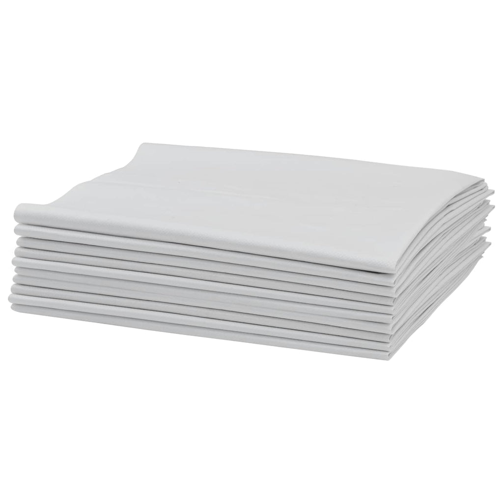 vidaXL Worki w plecionce 50 pcs Biały 80 x 125 cm PP
