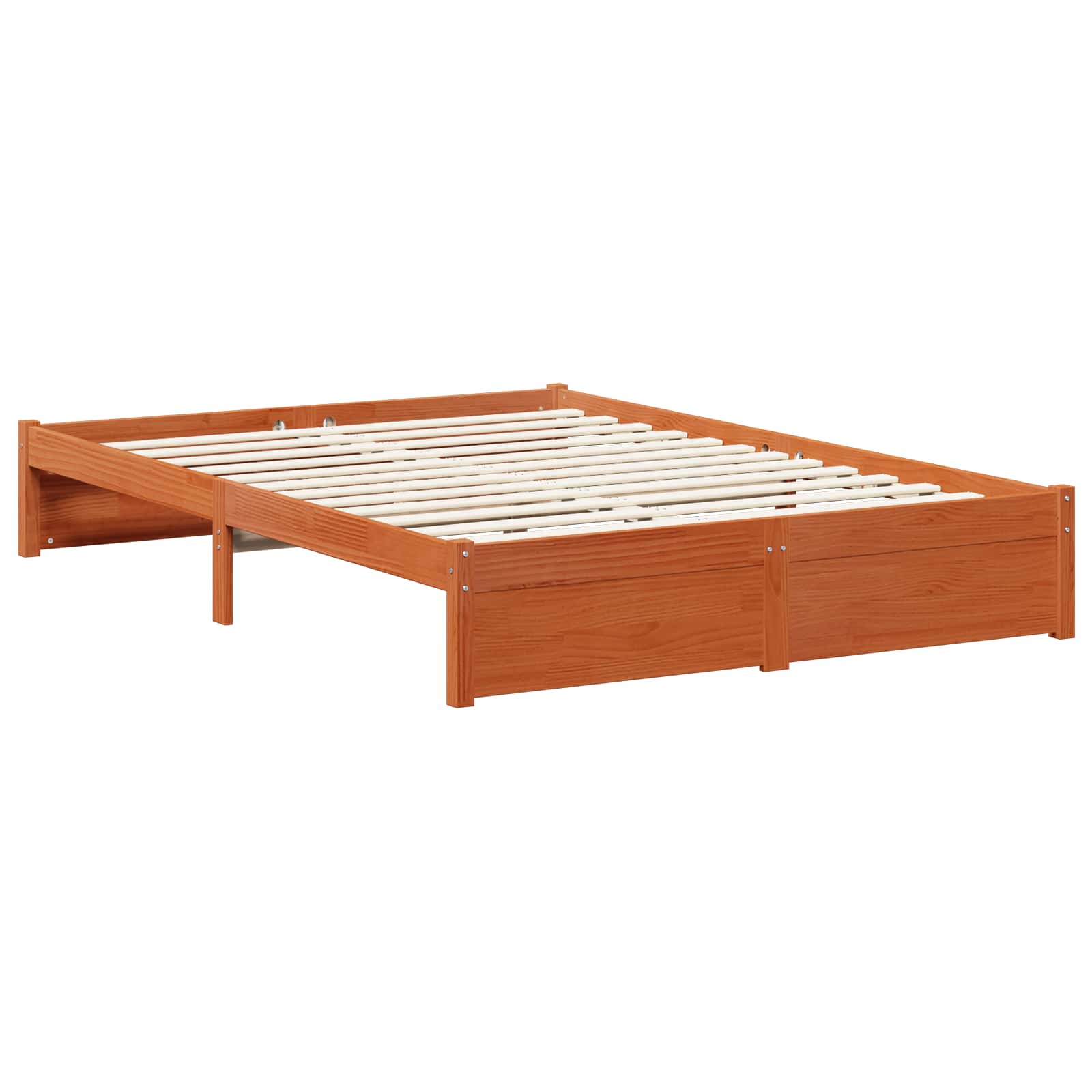 vidaXL Ramka łóżka Woskowy Brąz 150 x 200 cm Lite drewno sosnowe