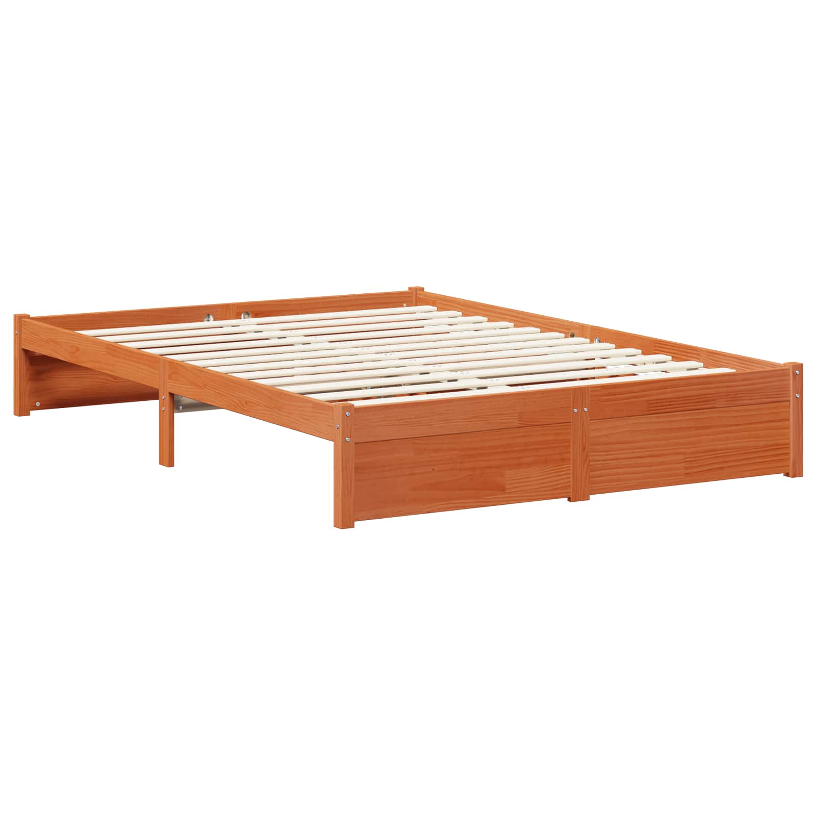 vidaXL Ramka łóżka Woskowy Brąz 150 x 200 cm Lite drewno sosnowe