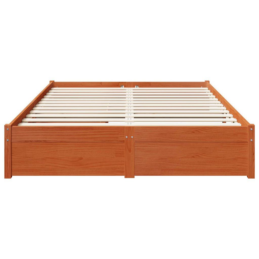 vidaXL Ramka łóżka Woskowy Brąz 150 x 200 cm Lite drewno sosnowe