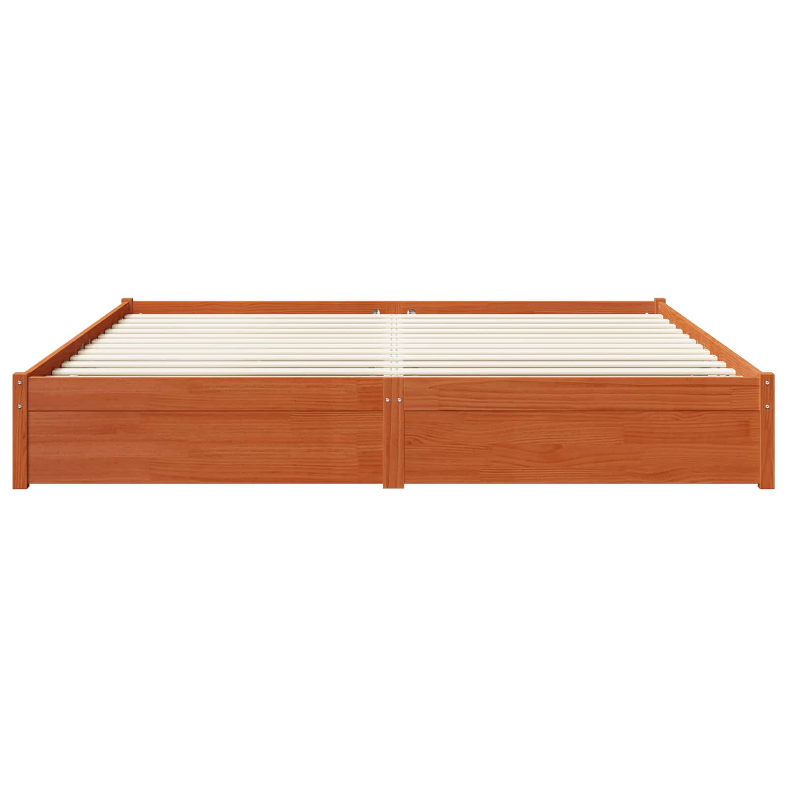 vidaXL Ramka łóżka Woskowy Brąz 200 x 200 cm Lite drewno sosnowe