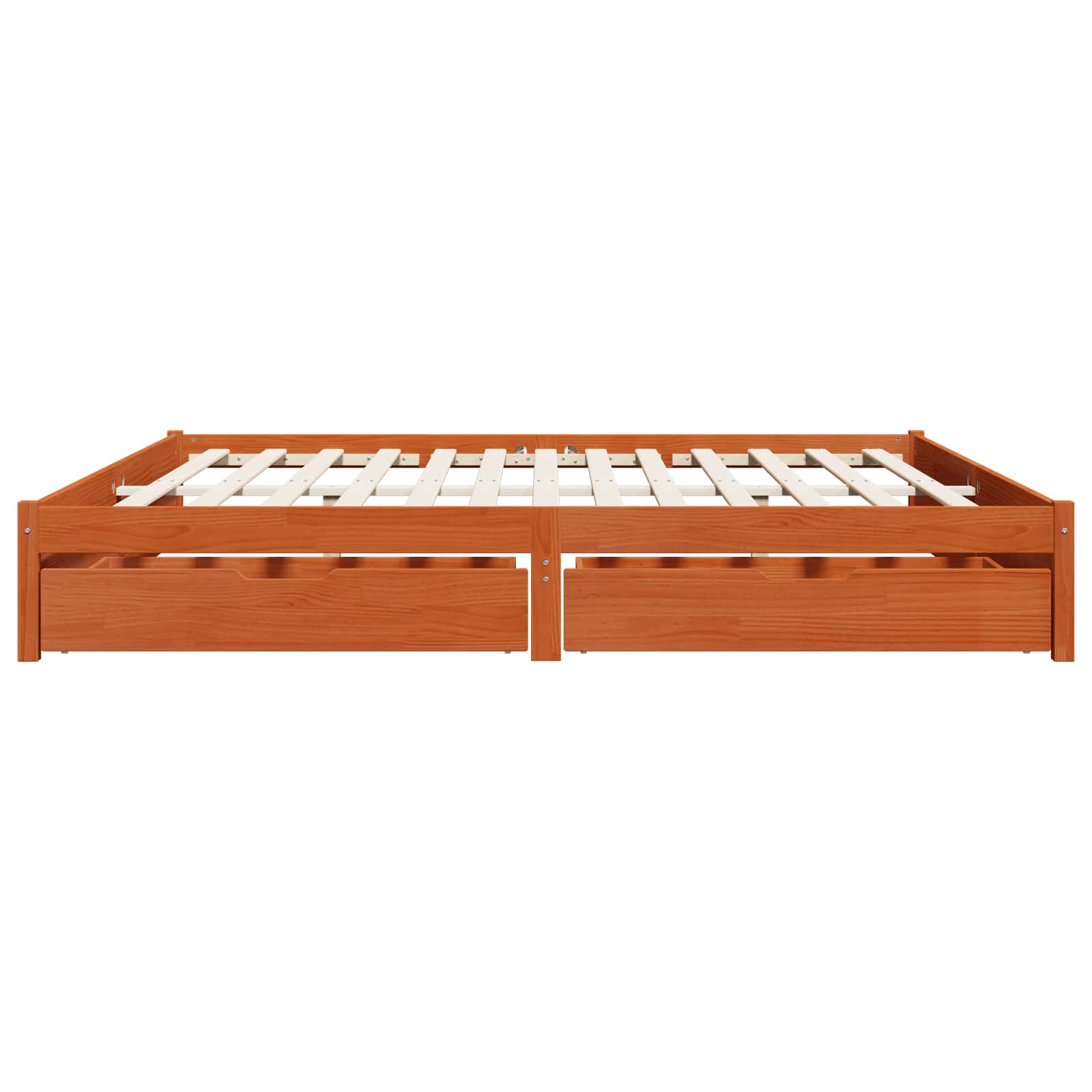 vidaXL Ramka łóżka Woskowy Brąz 200 x 200 cm Lite drewno sosnowe