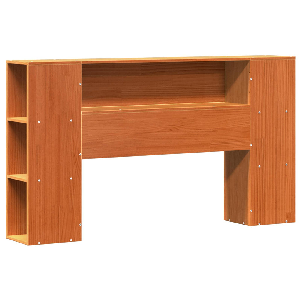 vidaXL Łóżko z pojemnikiem i zagłówkiem 2 pcs Woskowy Brąz