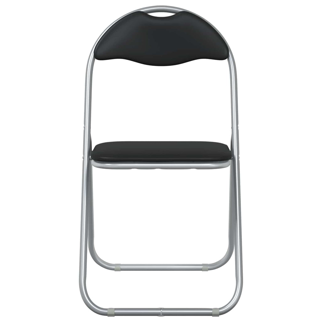 vidaXL Krzesło składane 2 pcs Czarny i szary 48 x 43,5 x 81 cm