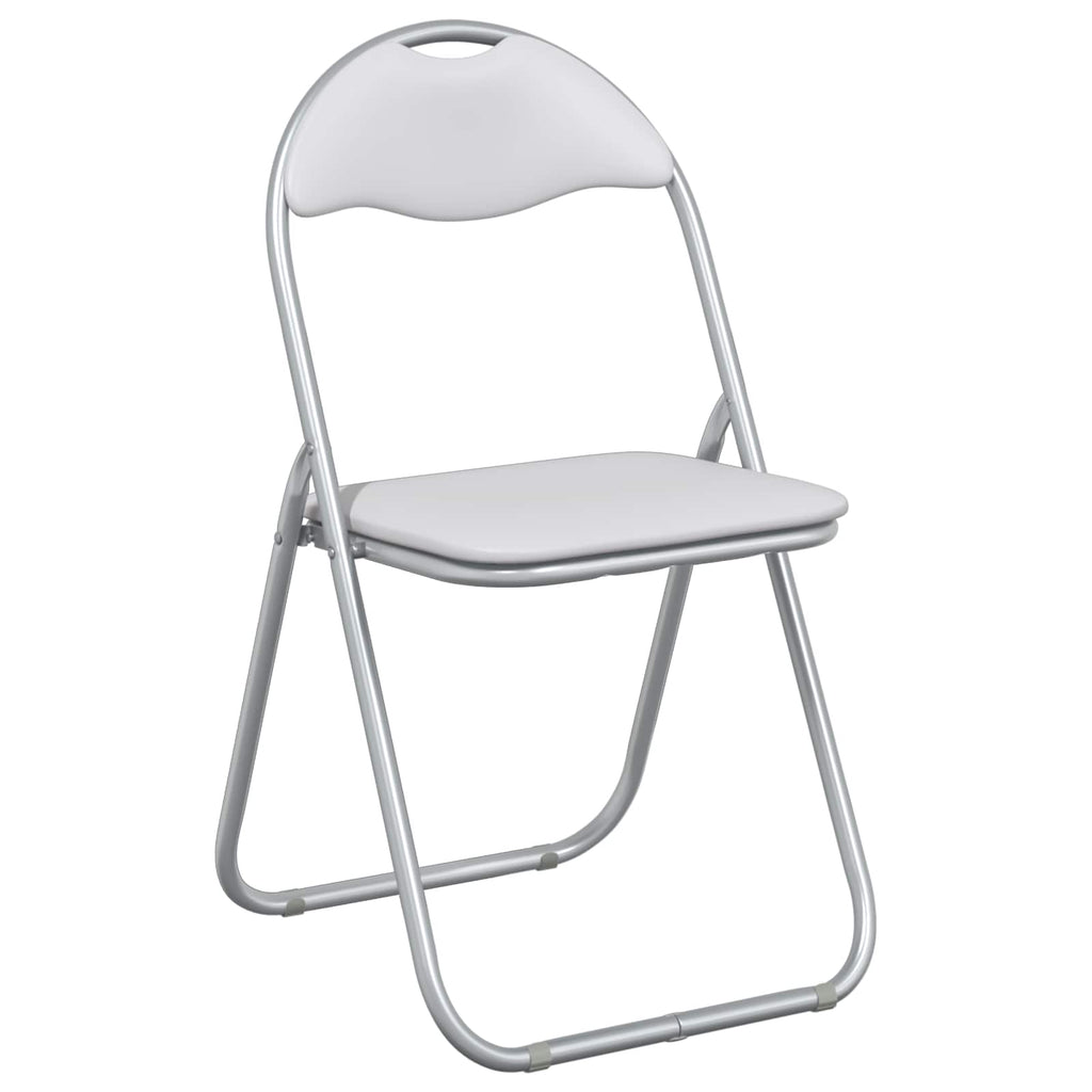 vidaXL Krzesło składane 2 pcs Biały i szary 48 x 43,5 x 81 cm