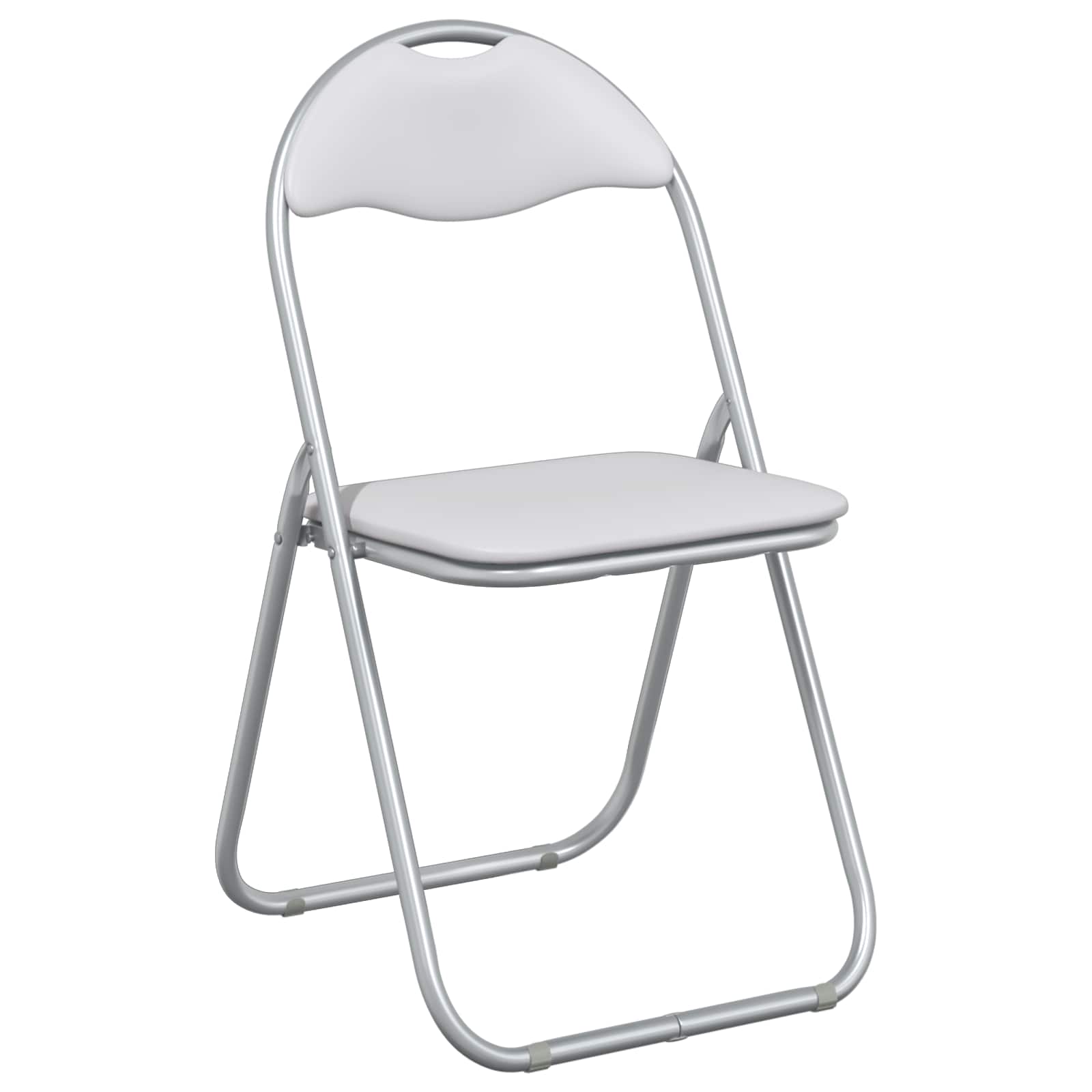 vidaXL Krzesło składane 2 pcs Biały i szary 48 x 43,5 x 81 cm