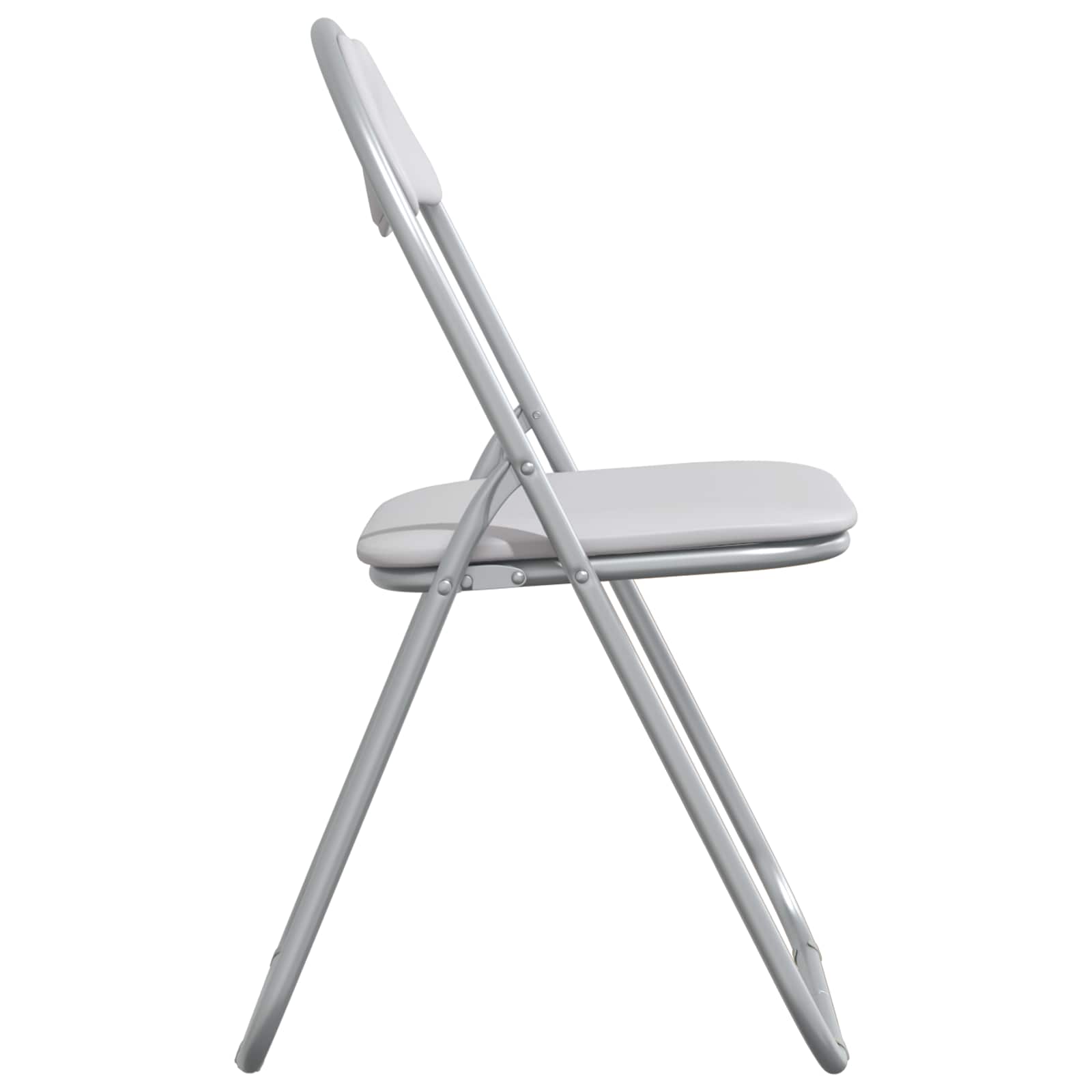 vidaXL Krzesło składane 2 pcs Biały i szary 48 x 43,5 x 81 cm