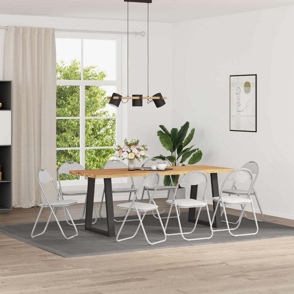 vidaXL Krzesło składane 8 pcs Biały i szary 48 x 43,5 x 81 cm