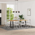 vidaXL Krzesło składane 8 pcs Biały i szary 48 x 43,5 x 81 cm