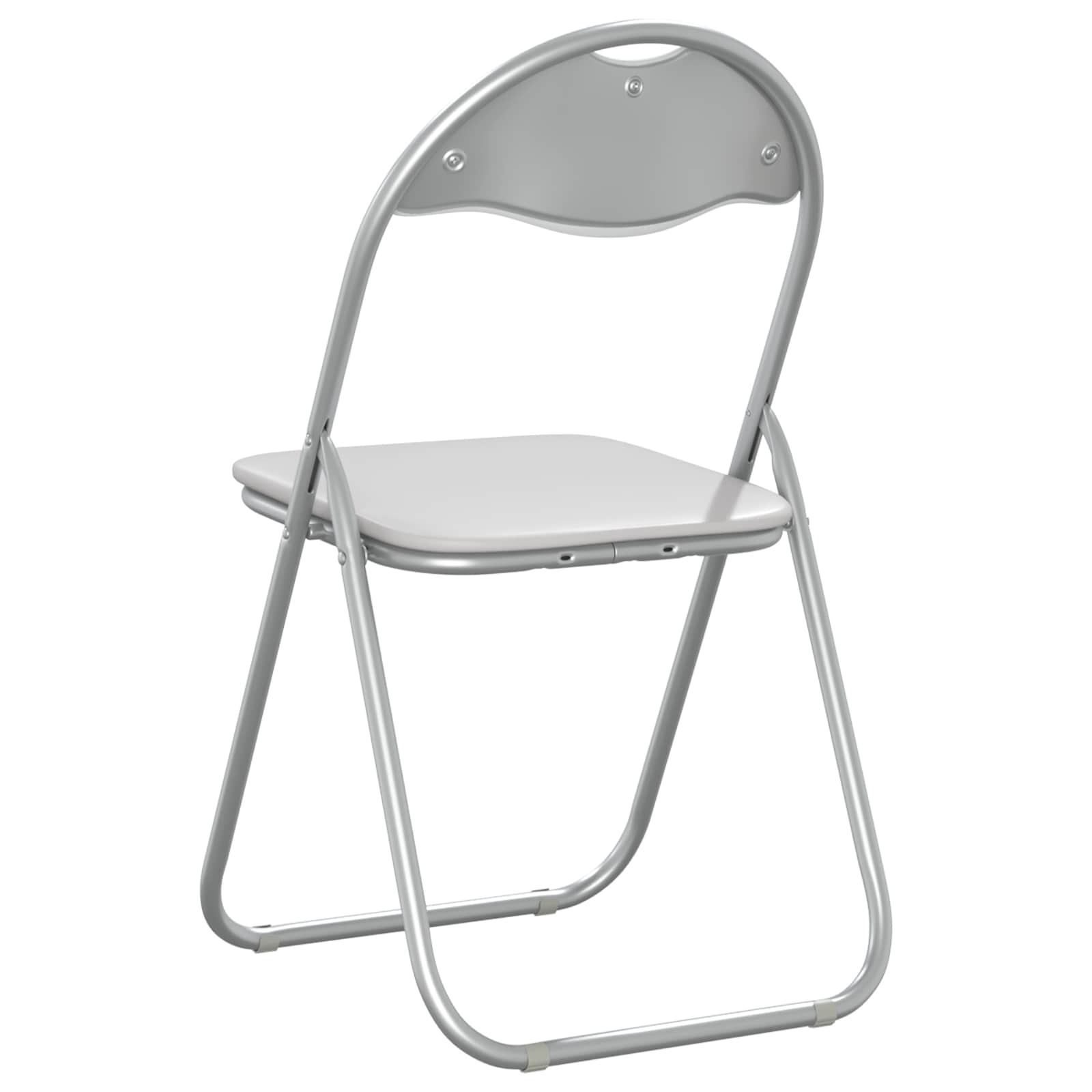 vidaXL Krzesło składane 8 pcs Biały i szary 48 x 43,5 x 81 cm