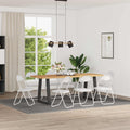 vidaXL Krzesło składane 8 pcs Biały 48 x 43,5 x 81 cm