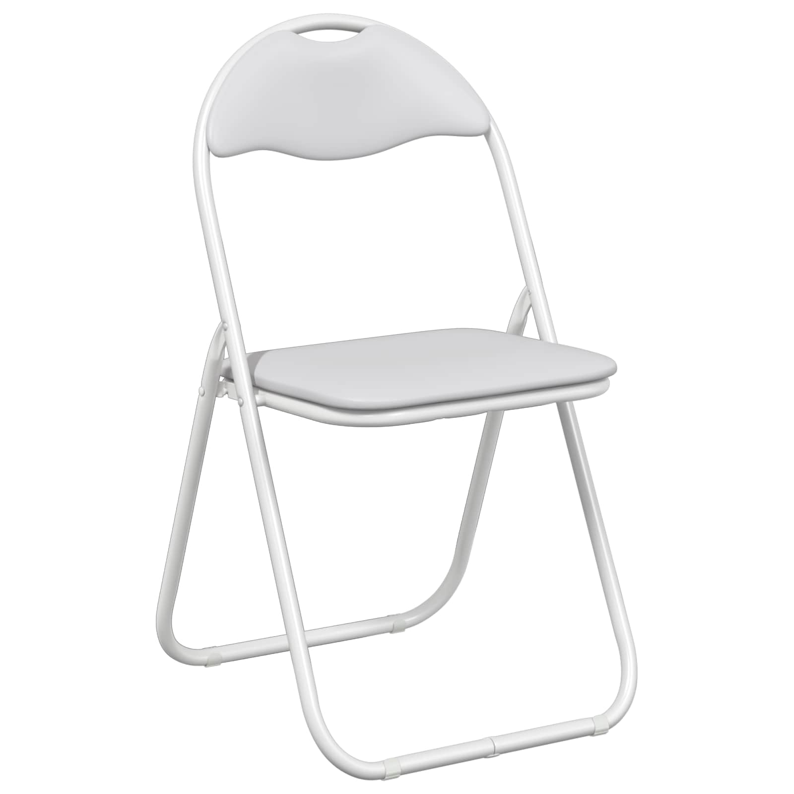 vidaXL Krzesło składane 8 pcs Biały 48 x 43,5 x 81 cm
