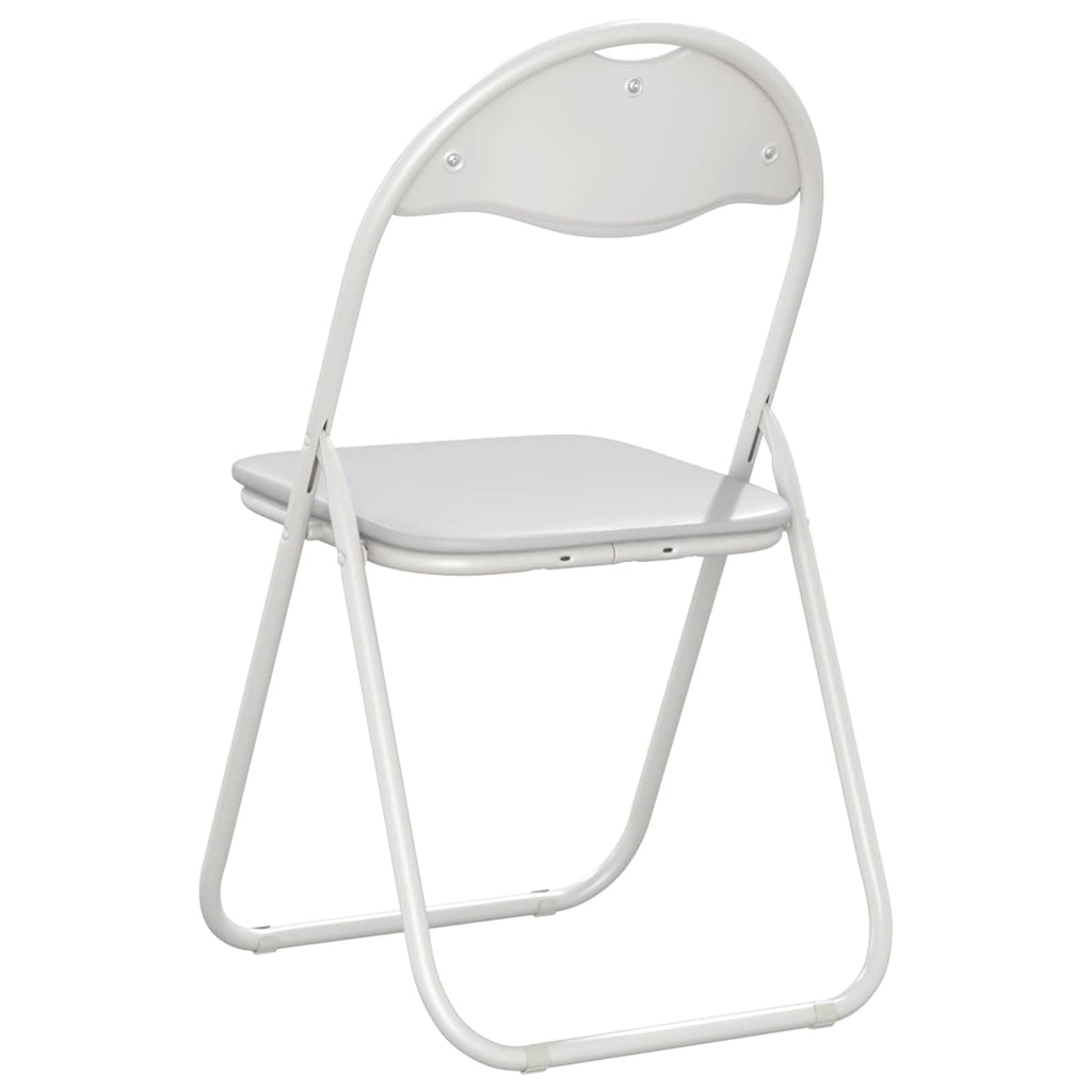 vidaXL Krzesło składane 8 pcs Biały 48 x 43,5 x 81 cm