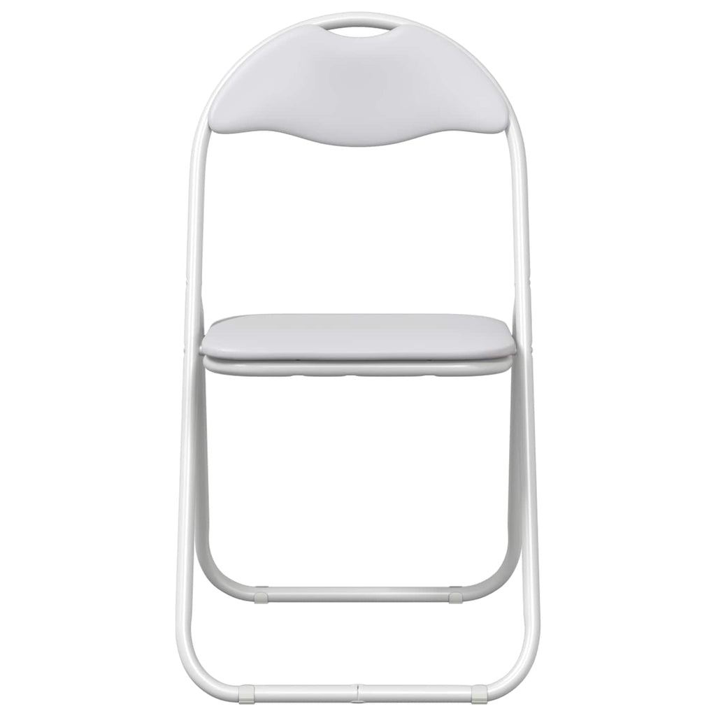 vidaXL Krzesło składane 8 pcs Biały 48 x 43,5 x 81 cm
