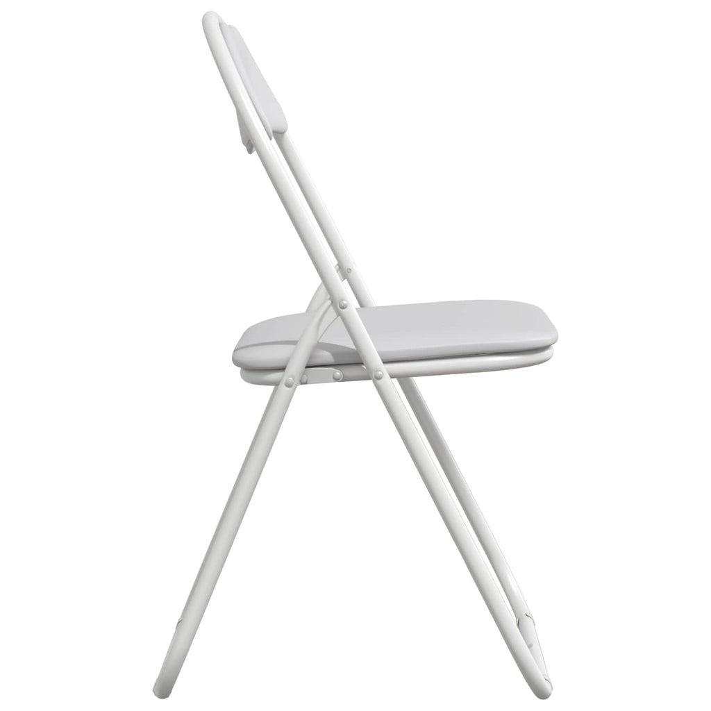 vidaXL Krzesło składane 8 pcs Biały 48 x 43,5 x 81 cm