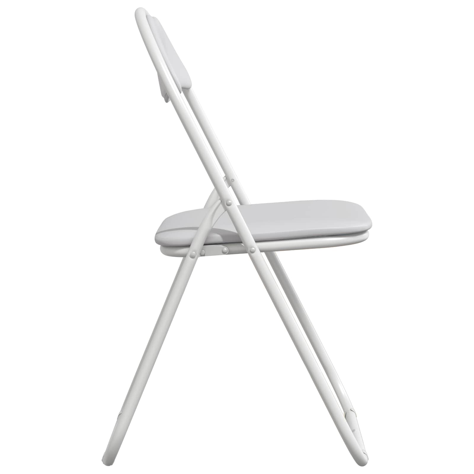 vidaXL Krzesło składane 8 pcs Biały 48 x 43,5 x 81 cm