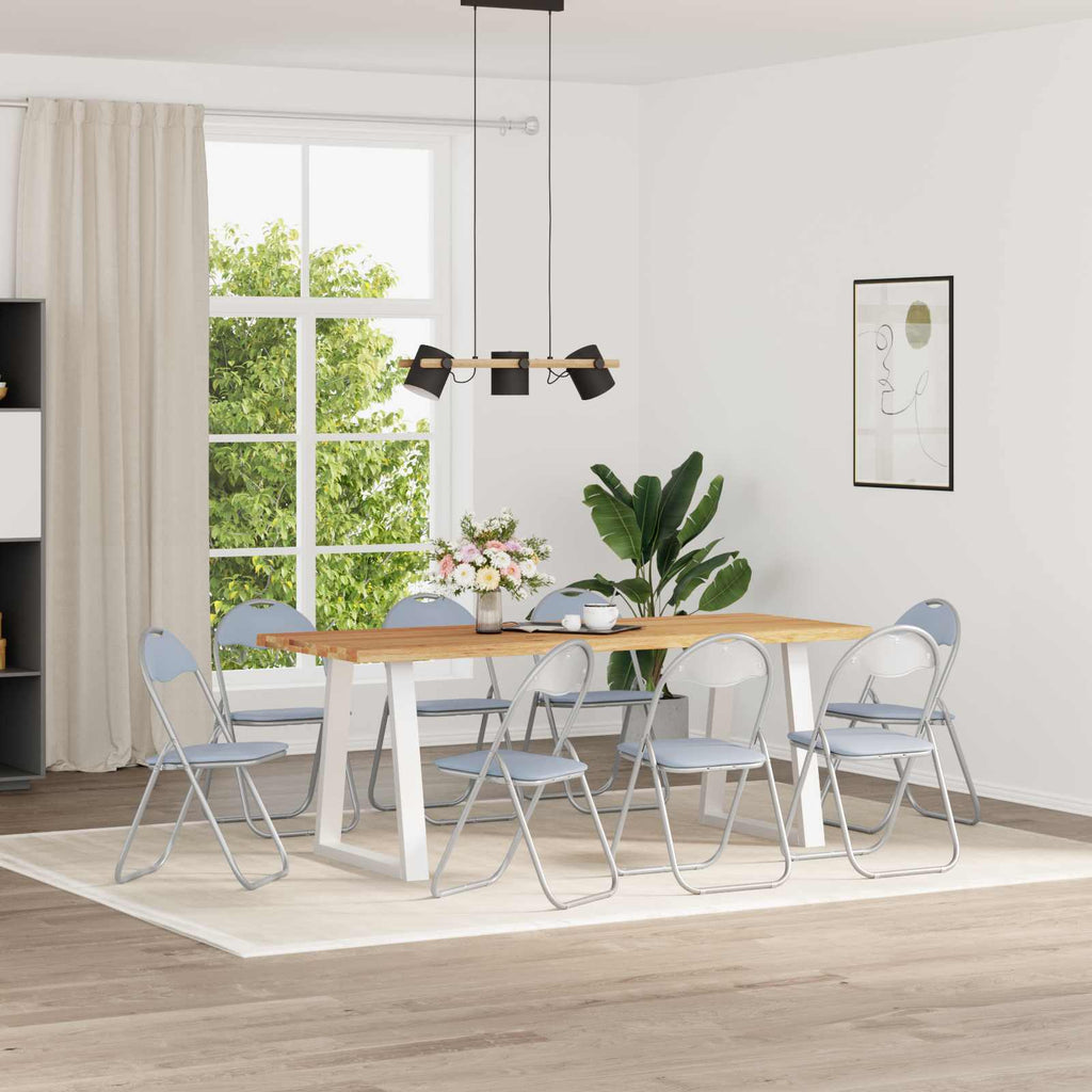 vidaXL Krzesło składane 8 pcs Szary 48 x 43,5 x 81 cm