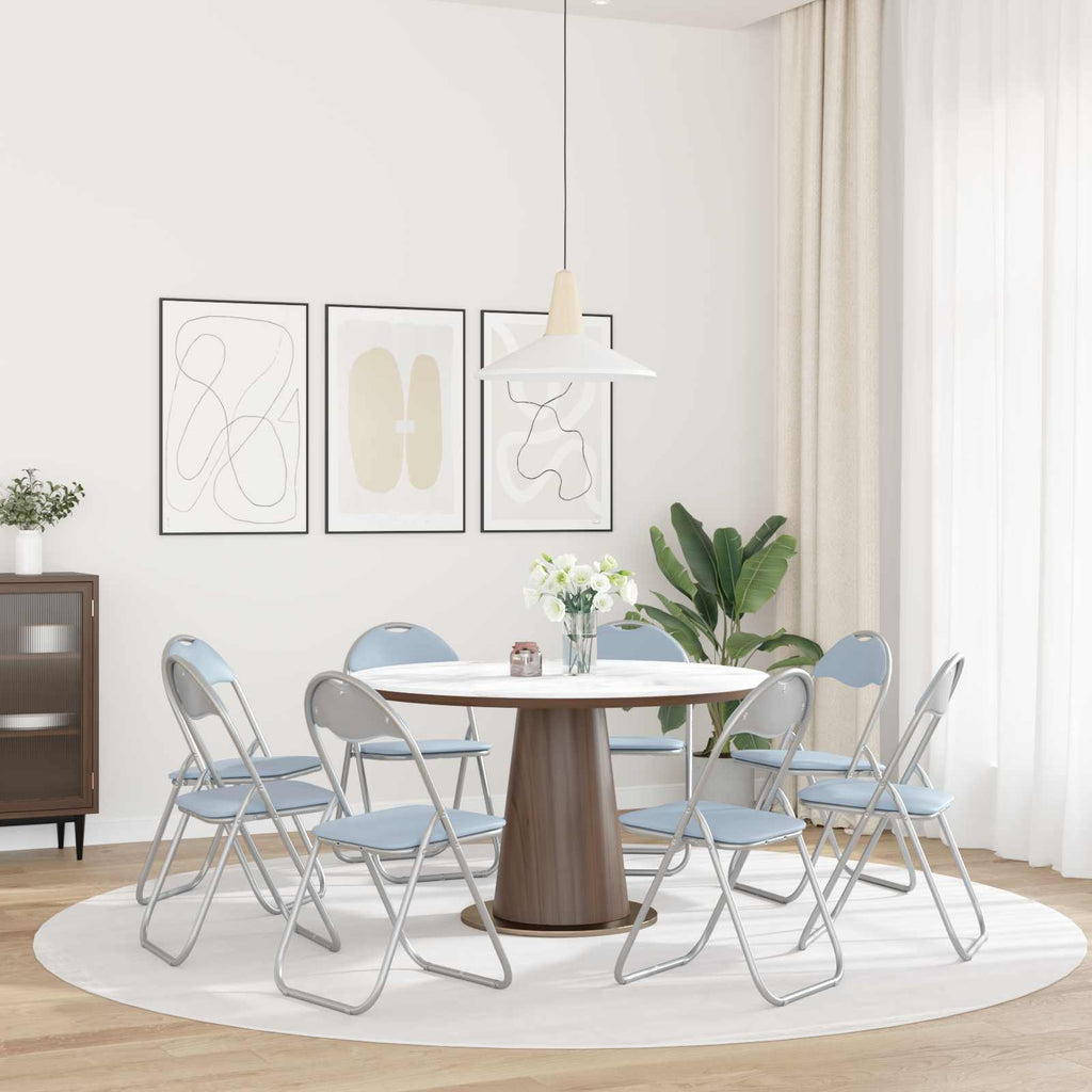 vidaXL Krzesło składane 8 pcs Szary 48 x 43,5 x 81 cm