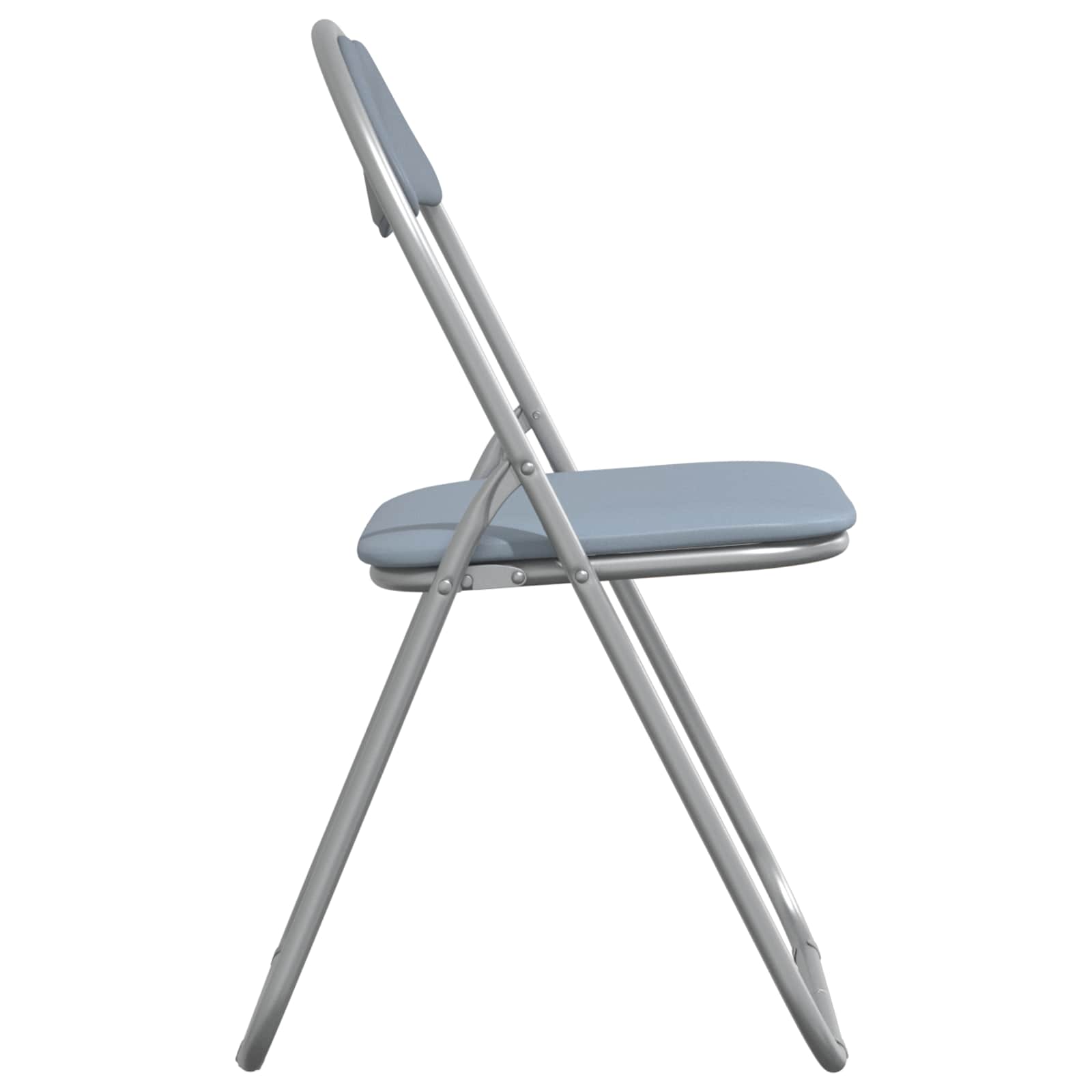 vidaXL Krzesło składane 8 pcs Szary 48 x 43,5 x 81 cm
