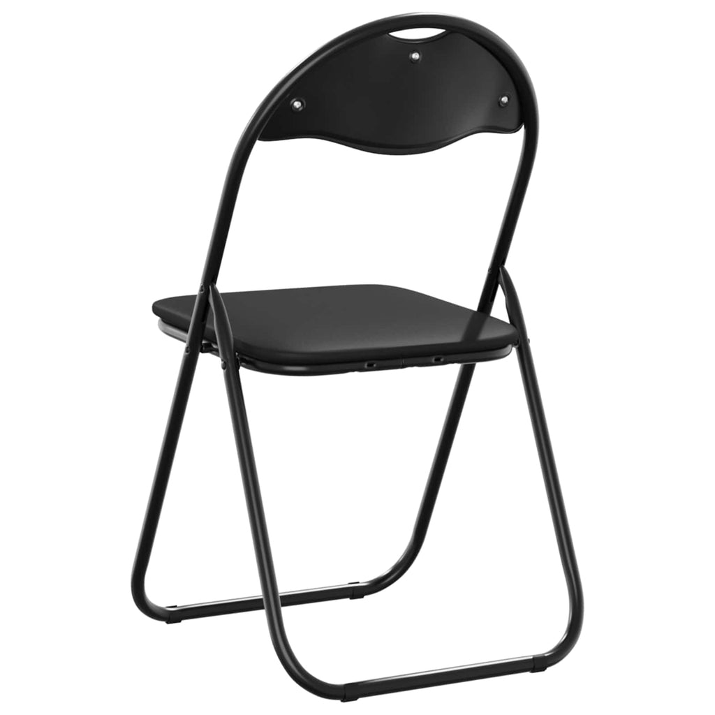 vidaXL Krzesło składane 8 pcs Czarny 48 x 43,5 x 81 cm