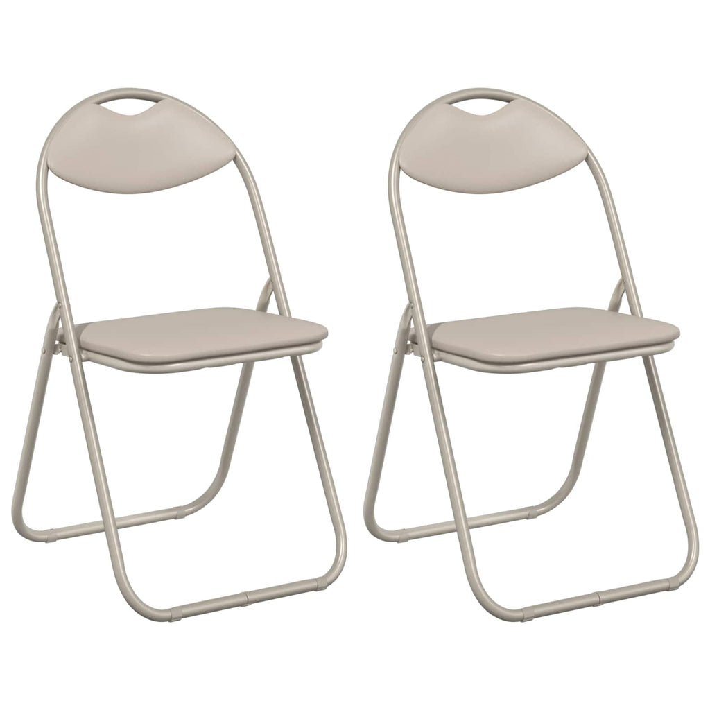 vidaXL Krzesło składane 2 pcs piaskowy 48 x 43,5 x 81 cm
