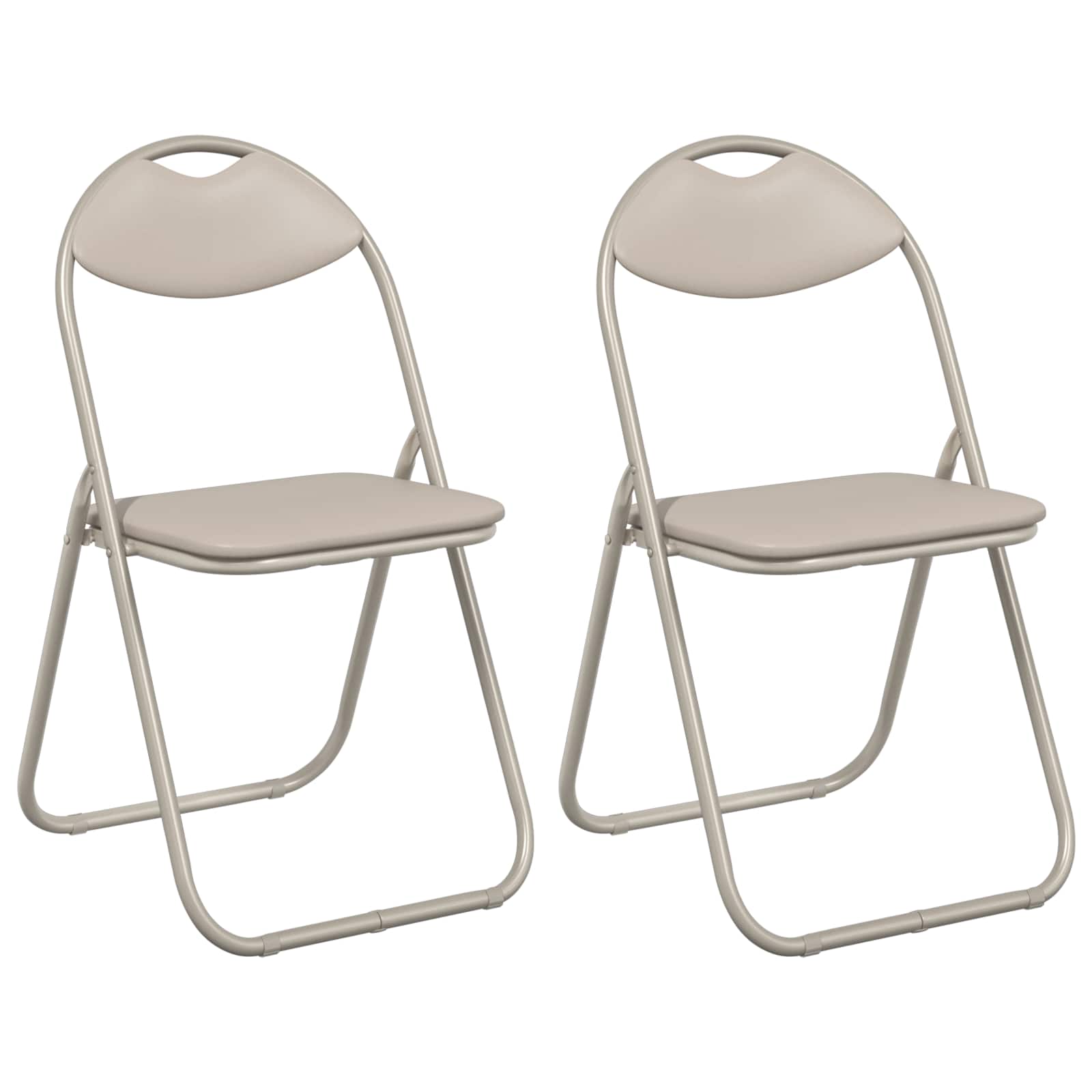 vidaXL Krzesło składane 2 pcs piaskowy 48 x 43,5 x 81 cm