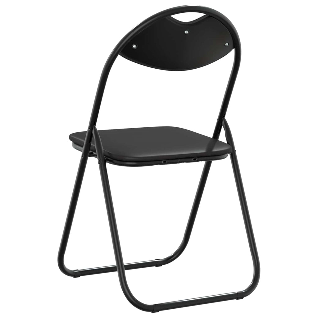 vidaXL Krzesło składane 2 pcs Czarny 48 x 43,5 x 81 cm