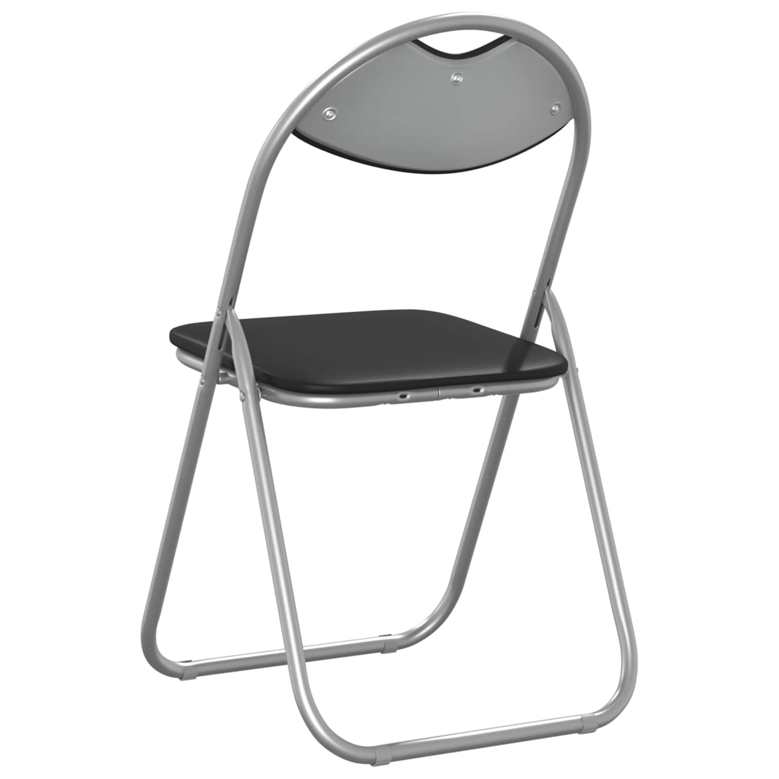vidaXL Krzesło składane 8 pcs Czarny i szary 48 x 43,5 x 81 cm