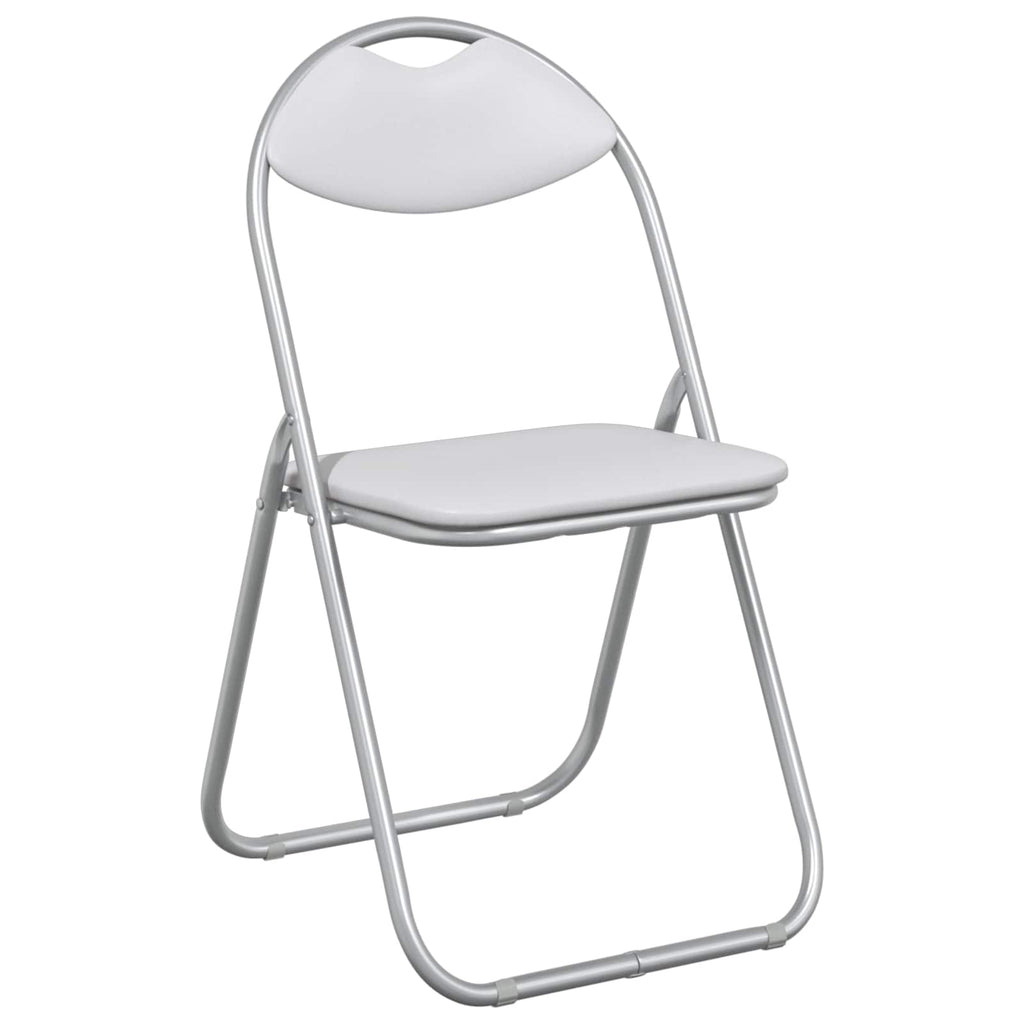 vidaXL Krzesło składane 8 pcs Biały i szary 48 x 43,5 x 81 cm