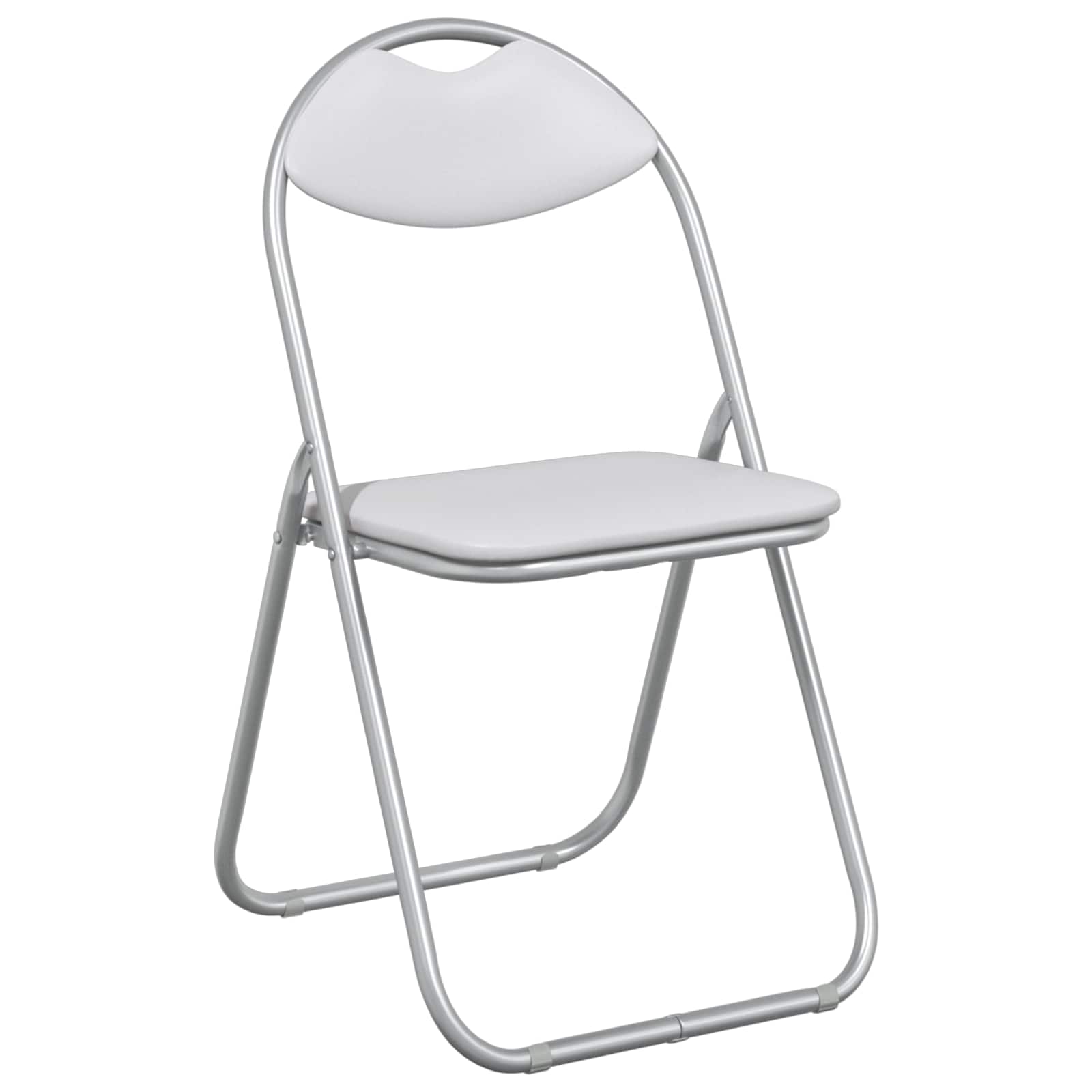 vidaXL Krzesło składane 8 pcs Biały i szary 48 x 43,5 x 81 cm
