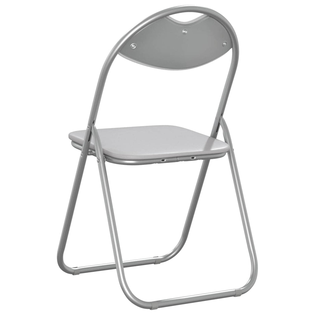 vidaXL Krzesło składane 8 pcs Biały i szary 48 x 43,5 x 81 cm