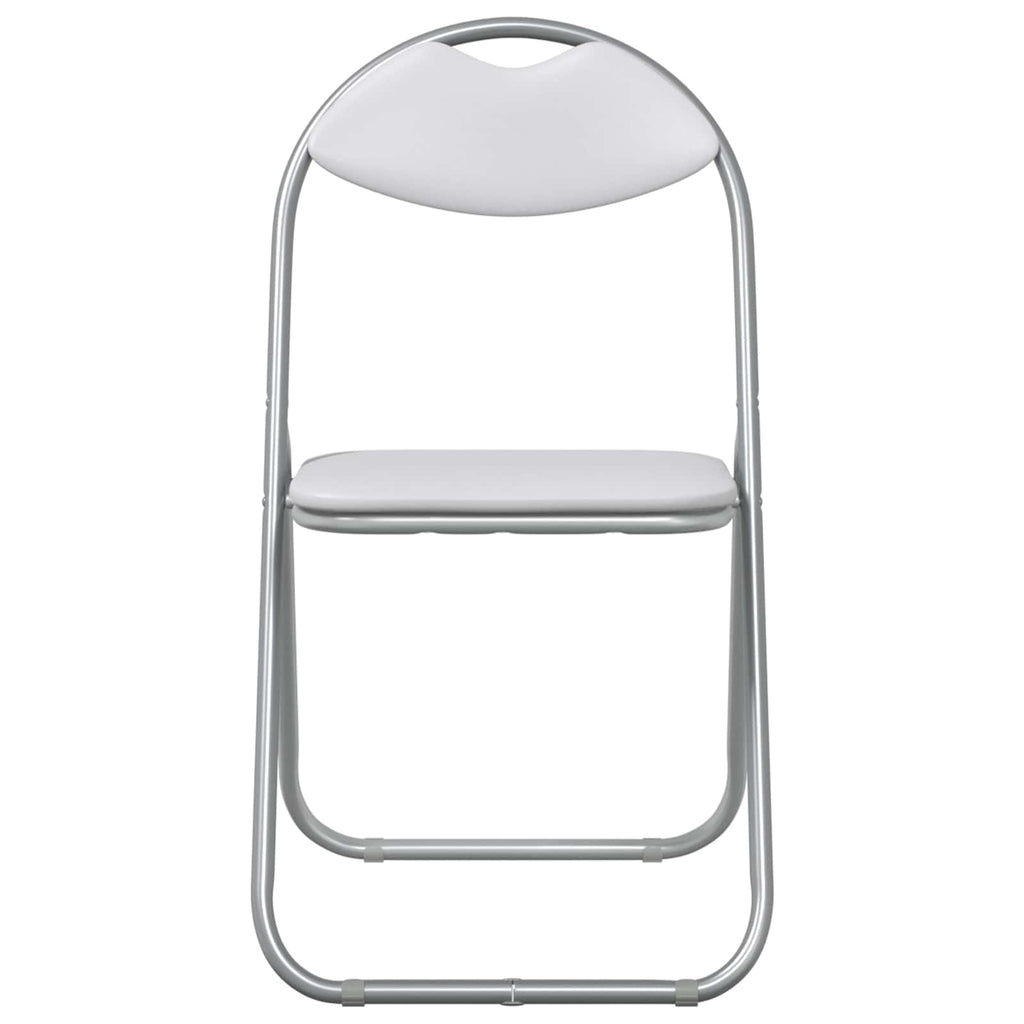 vidaXL Krzesło składane 8 pcs Biały i szary 48 x 43,5 x 81 cm