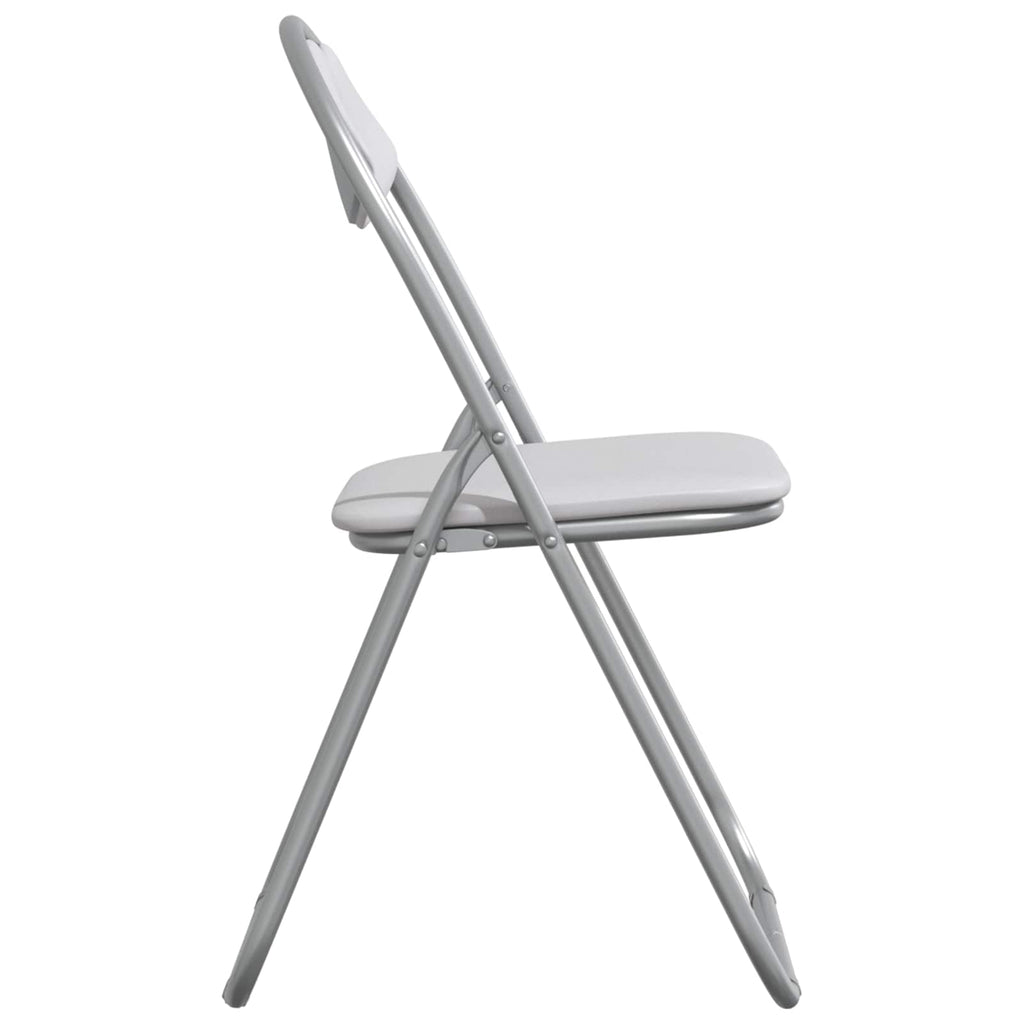 vidaXL Krzesło składane 8 pcs Biały i szary 48 x 43,5 x 81 cm