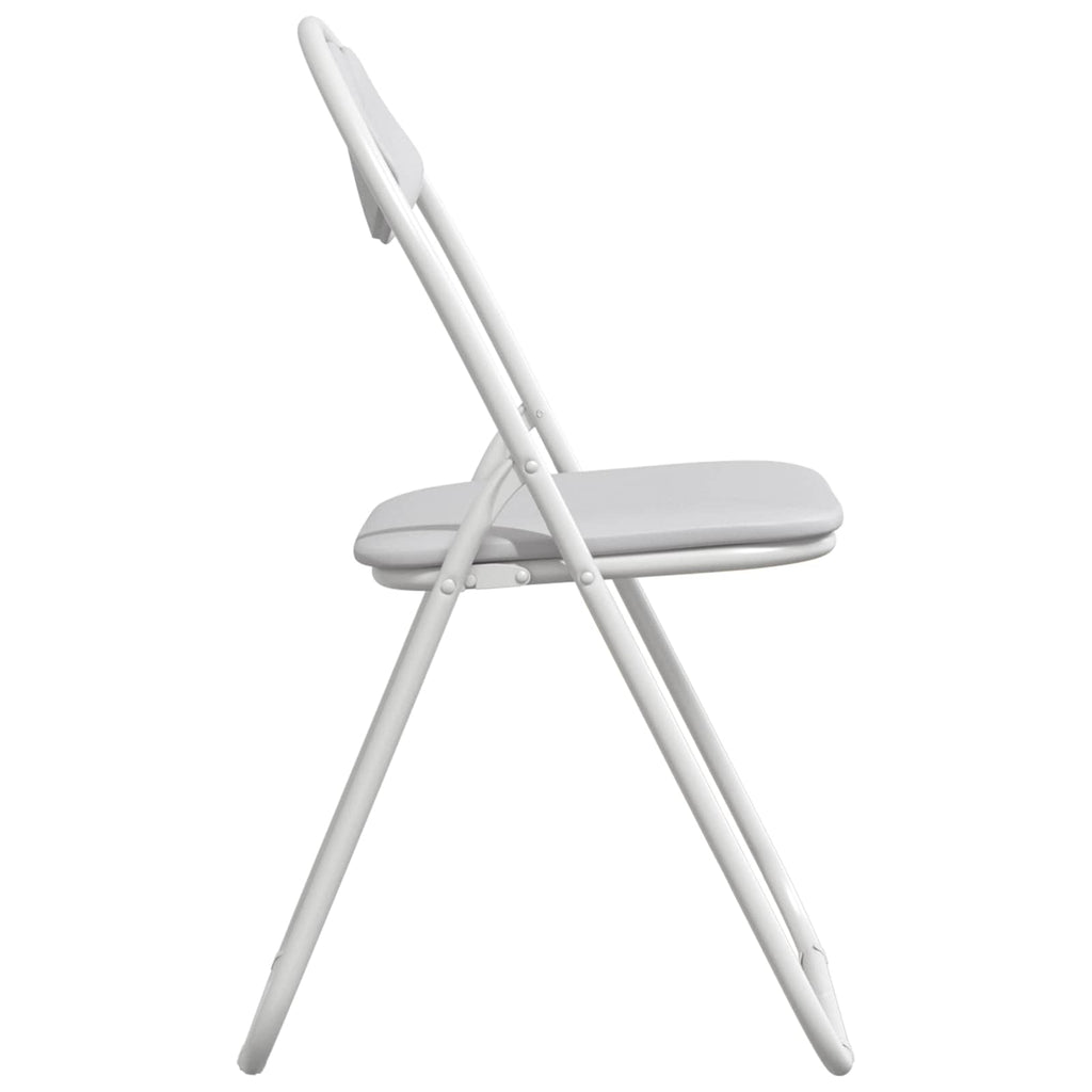 vidaXL Krzesło składane 8 pcs Biały 48 x 43,5 x 81 cm