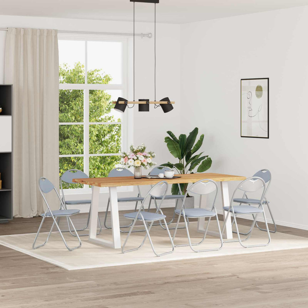 vidaXL Krzesło składane 8 pcs Szary 48 x 43,5 x 81 cm